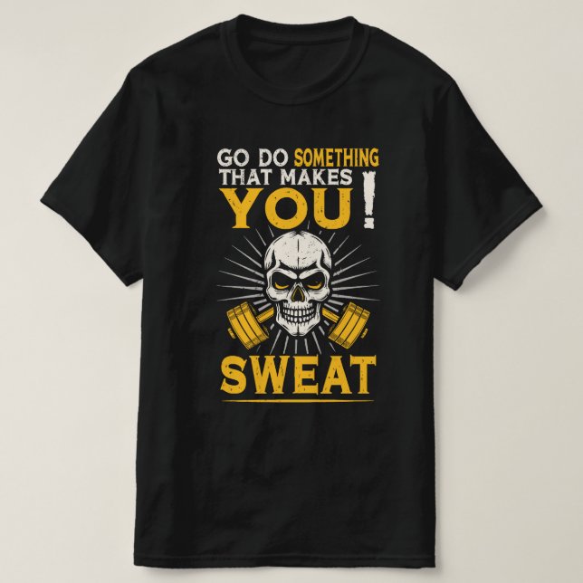 Gör något som gör dig svettig - Skull Gym M T Shirt (Design framsida)