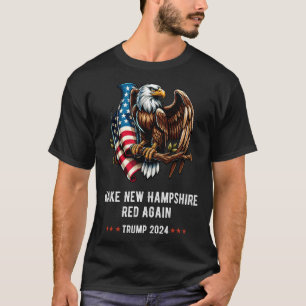 Gör New Hampshire Red Again Eagle Republikan Trump T Shirt