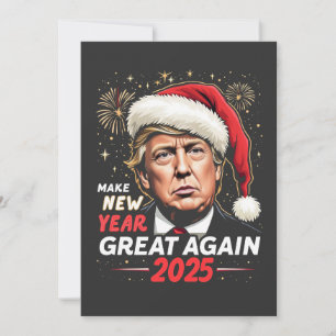 Gör nyår till något fantastiskt igen 2025 Trump Ny Julkort
