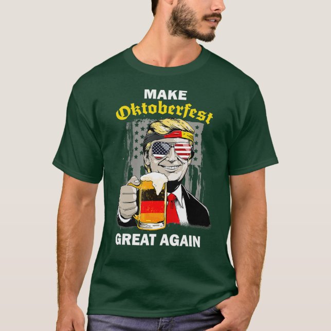 Gör Oktoberfesten Underbar igen Trump Tyskland öl T Shirt (Framsida)
