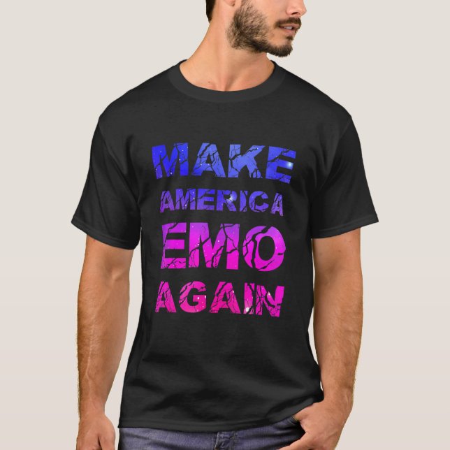 Gör om America Emo Pastel Goth T Shirt (Framsida)