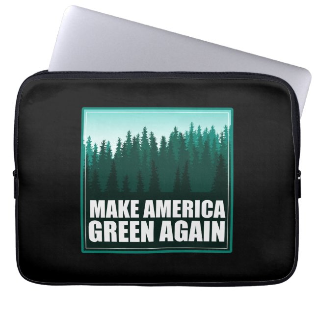 Gör om Amerika-Grönten Laptop Fodral (Framsidan)