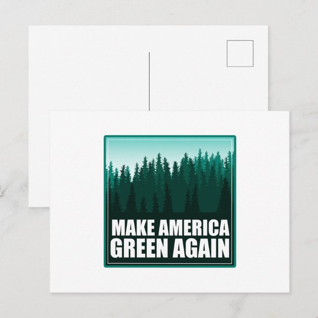 Gör om Amerika-Grönten Vykort (Fram/baksida)