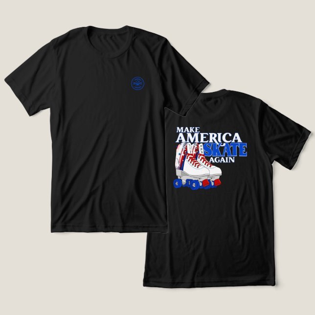 Gör om amerikansk skal - backgrafik t shirt (Design fram och bak)