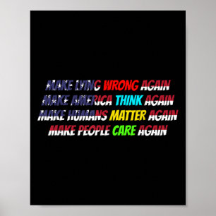 Gör om det Ljuger fel igen Gör Amerika Tänka-igen Poster
