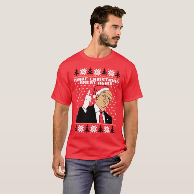 Gör om julgran till Trump T Shirt (Hel framsida)