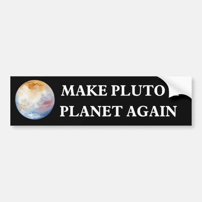 Gör om Pluto till en Planet-knapp Bildekal (Framsidan)