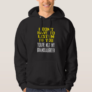 Gör om trådar jag inte behöver lyssna på dig. hoodie