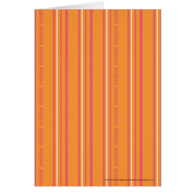 Gör orange randar tunnare hälsningskort (Framsidan)