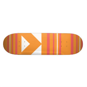 Gör orange randar tunnare old school skateboard bräda 21,6 cm