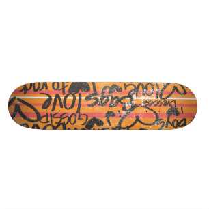 Gör orange randar tunnare skateboard bräda 20 cm