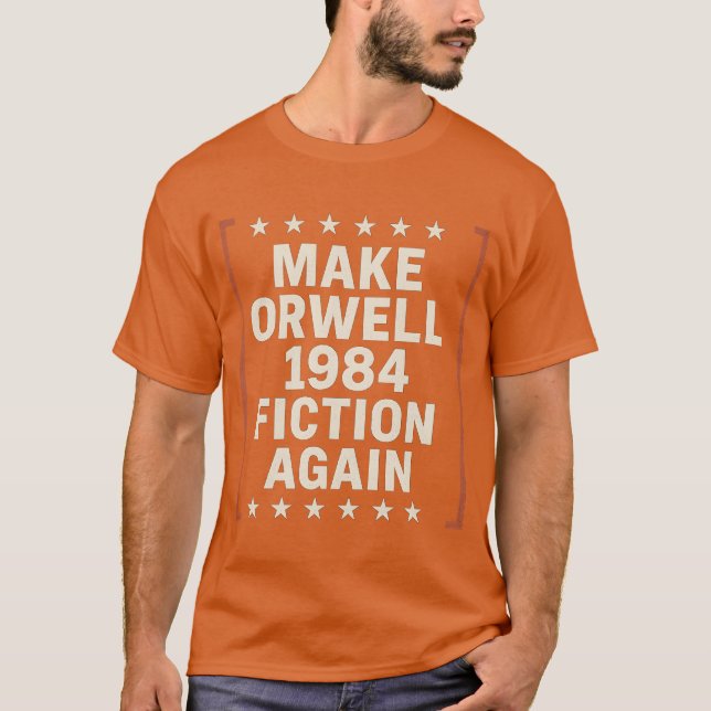 GÖR ORWELL 1984 FICTION IGEN T SHIRT (Framsida)