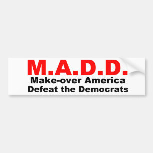 Gör över Amerika, besegra Democratesen Bildekal