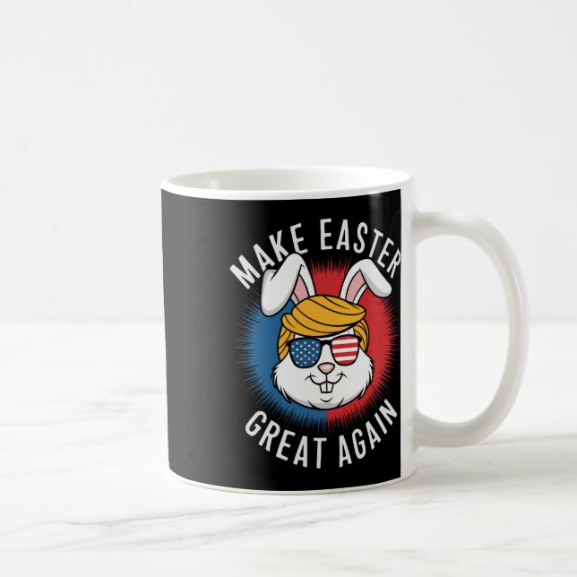 Gör Påsk Underbar igen Hunt Eggs Rabbit American Kaffemugg (Höger)