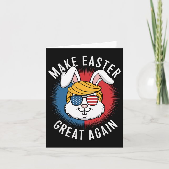 Gör Påsk Underbar igen Hunt Eggs Rabbit American Kort (Framsida)
