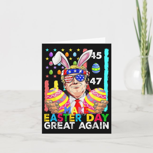 Gör Påsk Underbar igen, lustigt Trump Bunny Vår H Kort (Framsida)