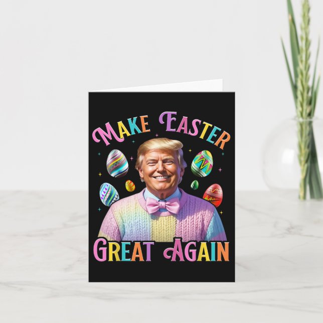 Gör Påsk Underbar igen, lustigt Trump Bunny Vår H Kort (Framsida)