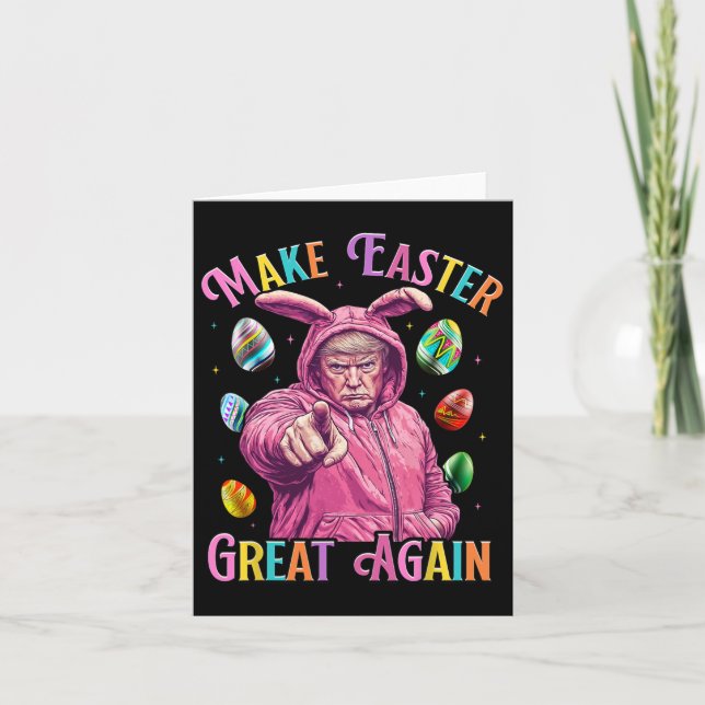 Gör Påsk Underbar igen, lustigt Trump Bunny Vår H Kort (Framsida)
