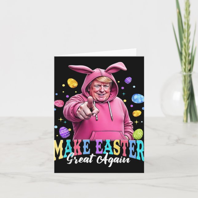 Gör Påsk Underbar igen, lustigt Trump Bunny Vår H Kort (Framsida)