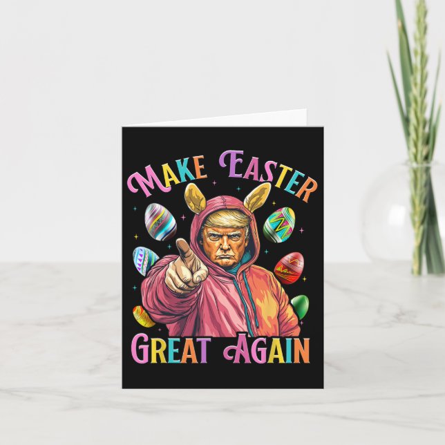 Gör Påsk Underbar igen, lustigt Trump Bunny Vår H Kort (Framsida)