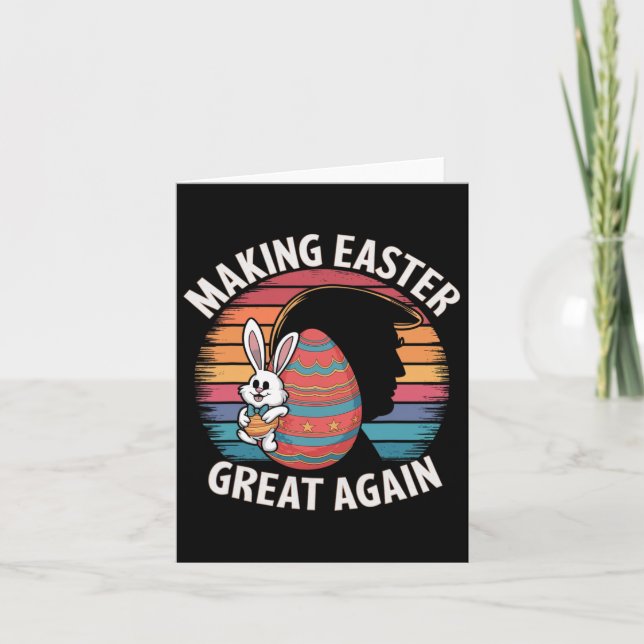 Gör Påsk Underbar igen, lustigt Trump Bunny Vår H Kort (Framsida)
