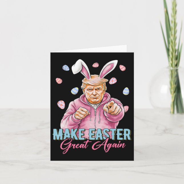 Gör Påsk Underbar igen, lustigt Trump Bunny Vår H Kort (Framsida)