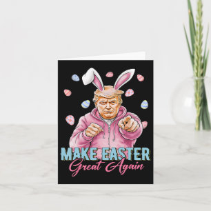 Gör Påsk Underbar igen, lustigt Trump Bunny Vår H Kort