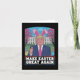 Gör Påsk Underbar igen, lustigt Trump Bunny Vår H Kort