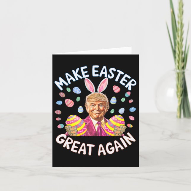 Gör Påsk Underbar igen, lustigt Trump Bunny Vår H Kort (Framsida)