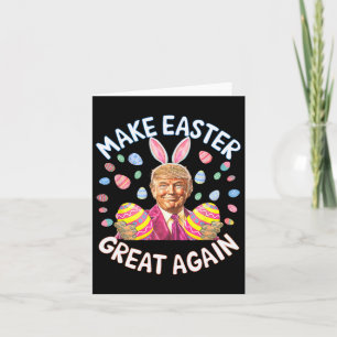 Gör Påsk Underbar igen, lustigt Trump Bunny Vår H Kort