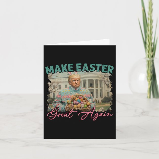 Gör Påsk Underbar igen, lustigt Trump Bunny Vår H Kort (Framsida)