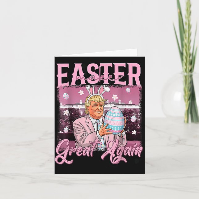 Gör Påsk Underbar igen, lustigt Trump Bunny Vår H Kort (Framsida)