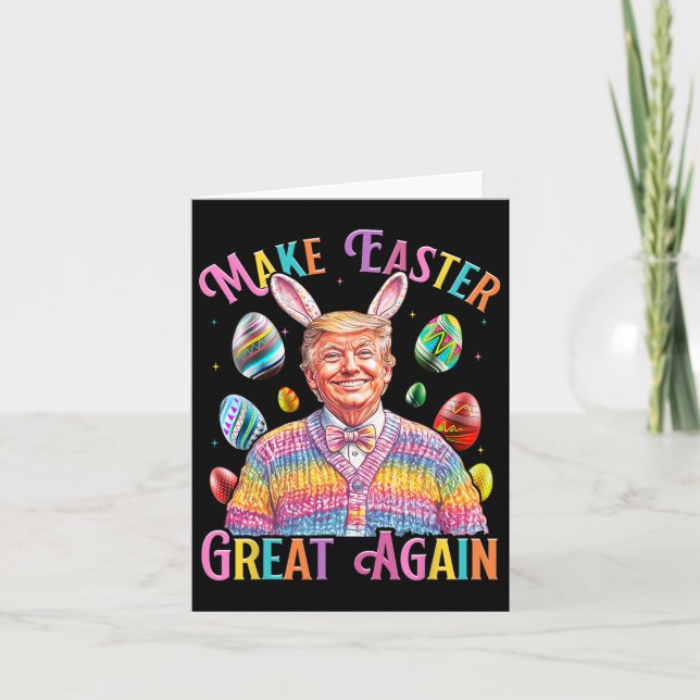 Gör Påsk Underbar igen, lustigt Trump Bunny Vår H Kort (Framsida)