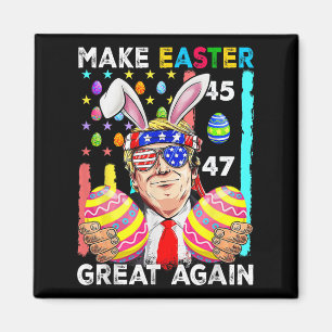 Gör Påsk Underbar igen, lustigt Trump Bunny Vår H Magnet