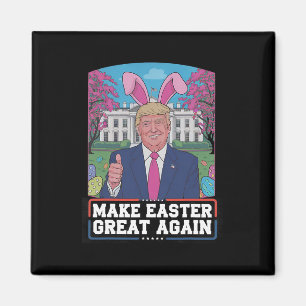 Gör Påsk Underbar igen, lustigt Trump Bunny Vår H Magnet