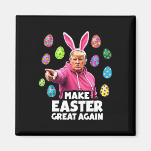Gör Påsk Underbar igen, lustigt Trump Bunny Vår H Magnet