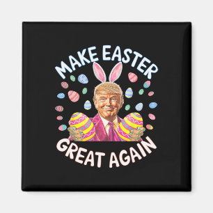 Gör Påsk Underbar igen, lustigt Trump Bunny Vår H Magnet