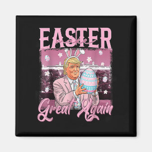 Gör Påsk Underbar igen, lustigt Trump Bunny Vår H Magnet