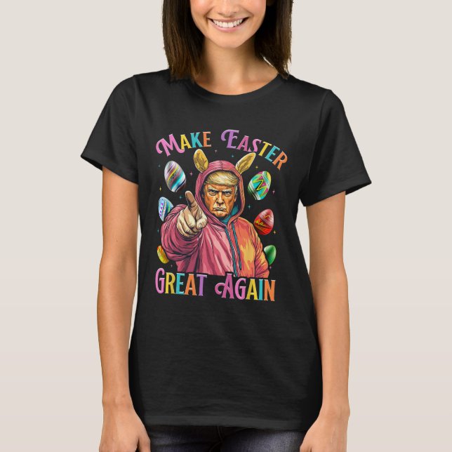 Gör Påsk Underbar igen, lustigt Trump Bunny Vår H T Shirt (Framsida)