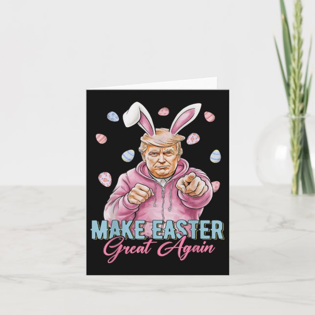 Gör Påsk Underbar igen, lustigt Trump Bunny Vår Kort (Framsida)