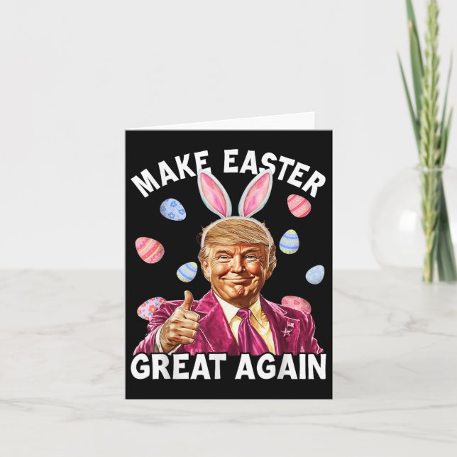 Gör Påsk Underbar igen, lustigt Trump Bunny Vår Kort (Framsida)