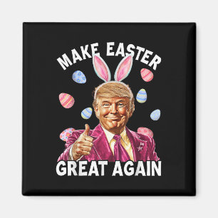 Gör Påsk Underbar igen, lustigt Trump Bunny Vår Magnet