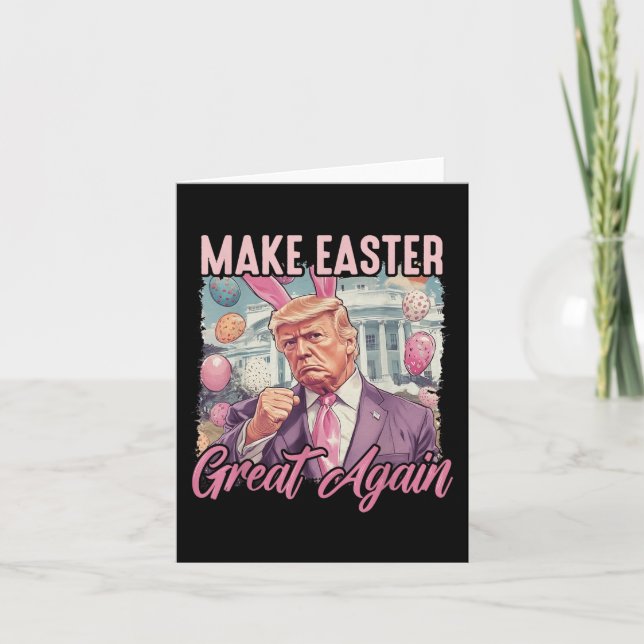 Gör Påsk Underbar igen, roligt Trump Bunny Kort (Framsida)