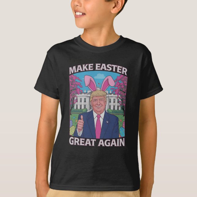 Gör Påsk Underbar igen till Trump Bunny Flagga 1 T Shirt (Framsida)
