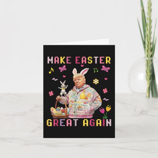 Gör Påsk Underbar igen till Trump Funny Bunny _1 Kort (Framsida)
