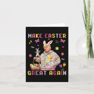 Gör Påsk Underbar igen till Trump Funny Bunny _1 Kort