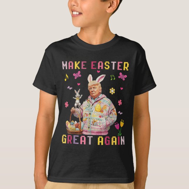 Gör Påsk Underbar igen till Trump Funny Bunny _1 T Shirt (Framsida)