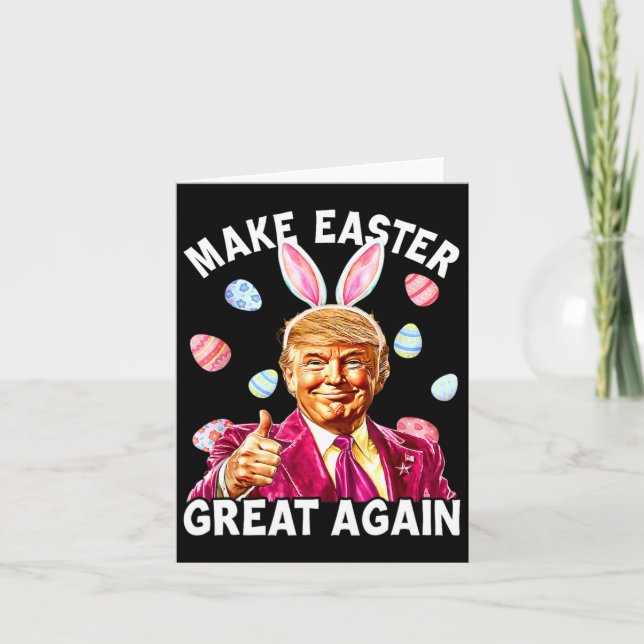 Gör Påsk Underbart igen Bunny Vår Hunt Eggs Kort (Framsida)