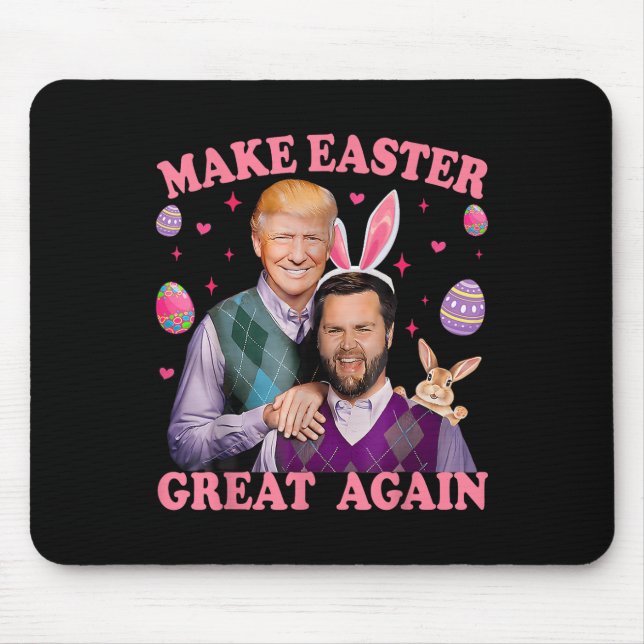 Gör Påsk Underbart igen till Trump Vance Bunny Hun Musmatta (Framsidan)
