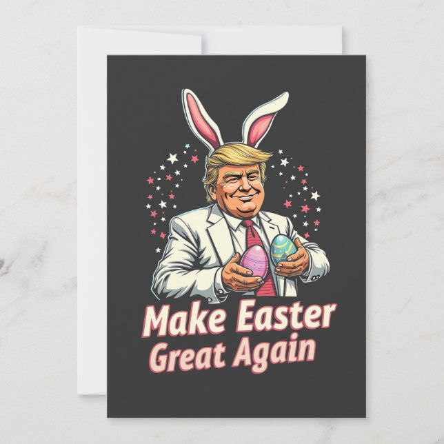 Gör påsken bra igen Påsk Trump Ägg  Inbjudningar (Framsida)